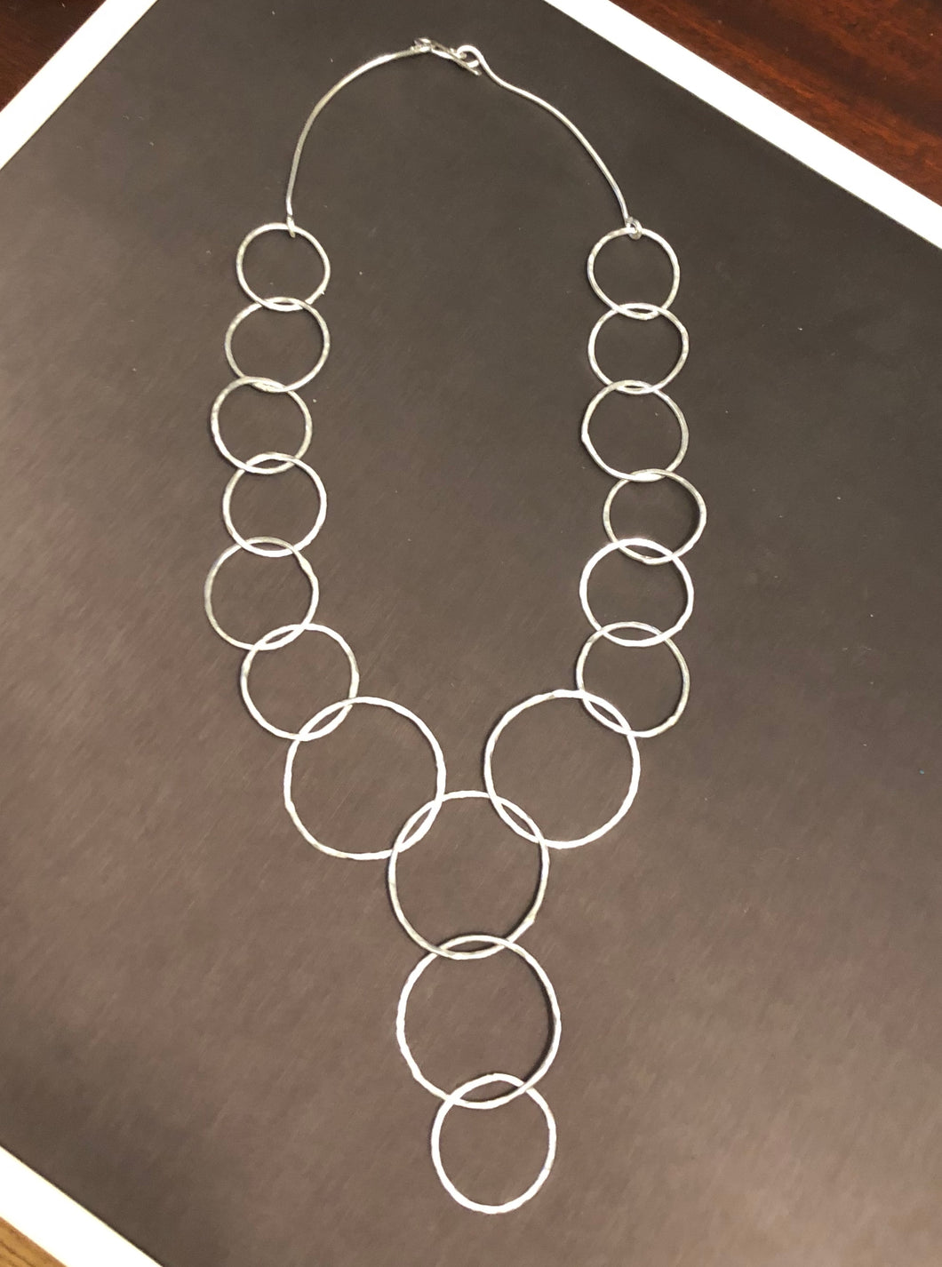 Sterling silver loop necklace