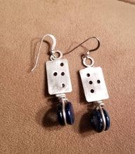 Load image into Gallery viewer, Sterling silver and glass earrings