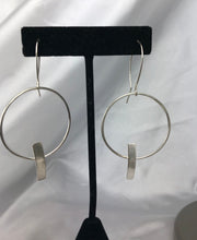 Load image into Gallery viewer, Sterling silver hoop and bar earrings