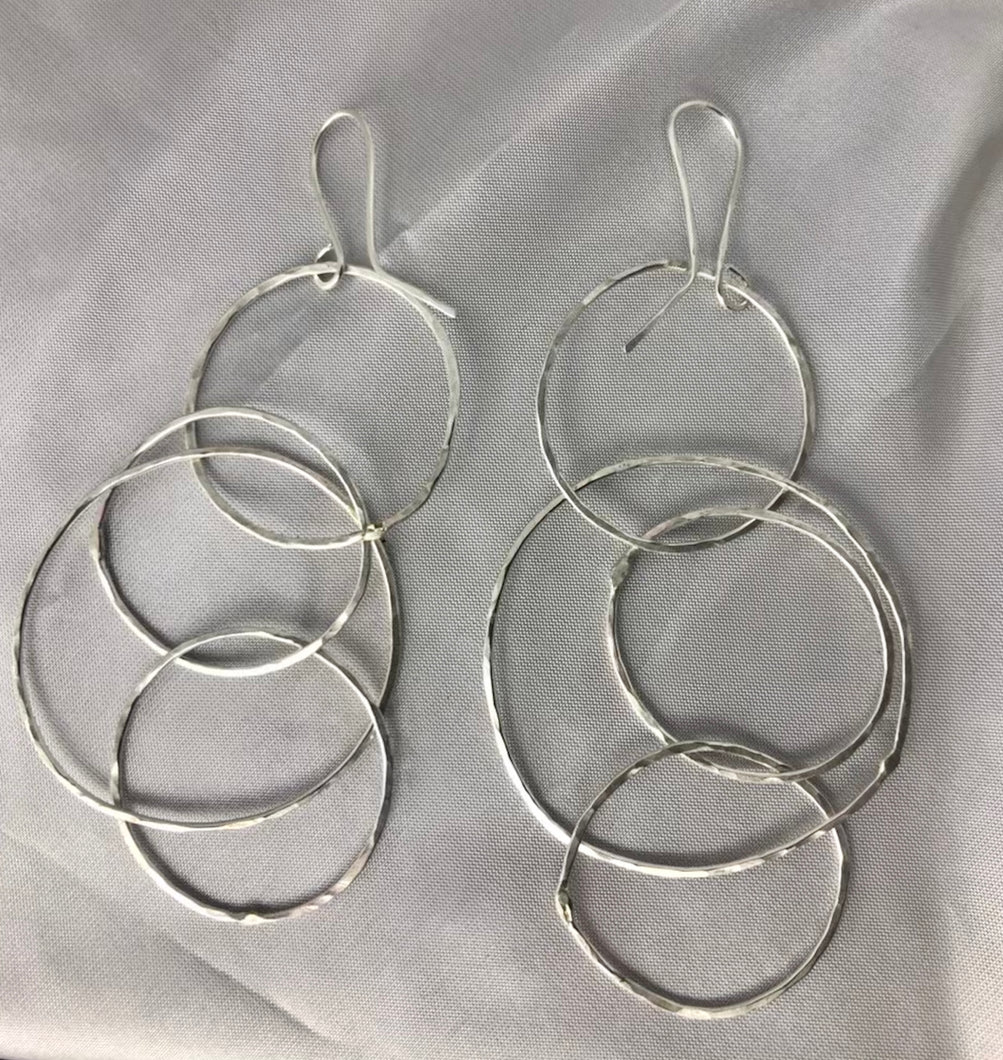 Sterling silver loopy loop earrings