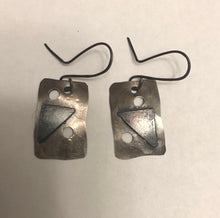 Load image into Gallery viewer, Sterling silver geo shape earrings