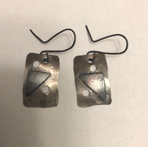 Sterling silver geo shape earrings